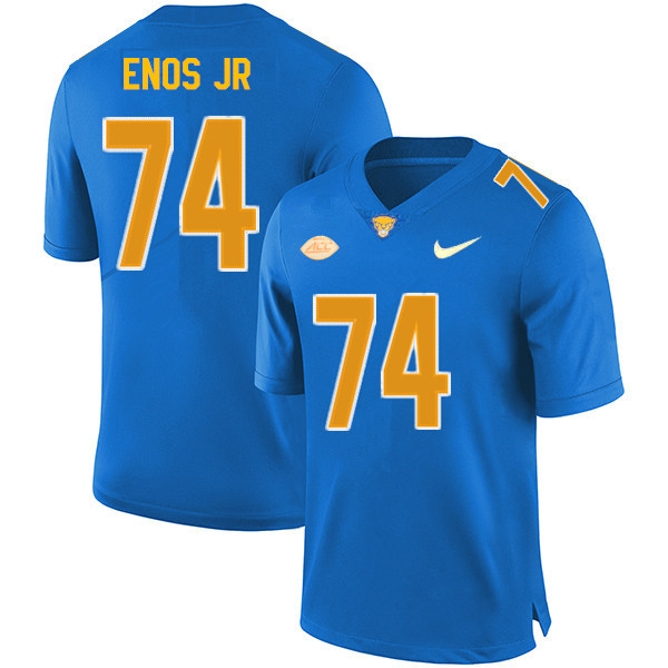 Men #74 Terrence Enos Jr. Pitt Panthers College Football Jerseys Sale-Royal